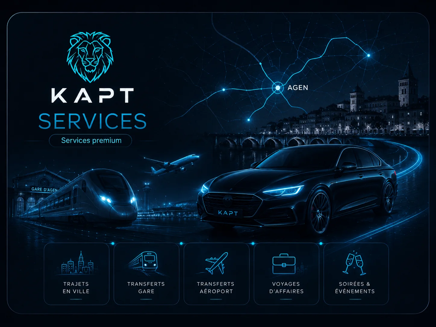 Trajets VTC privés et professionnels